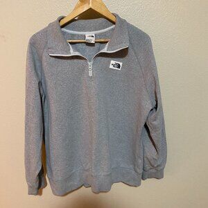 Women's Gray The North Face Heritage Patch 1/4 Zip | Size: XL
